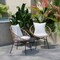 Flash Furniture Tan Rattan Rope Chairs - Light Gray Cushions, PK 2 TW-VN017-TAN-GG - alternate 2